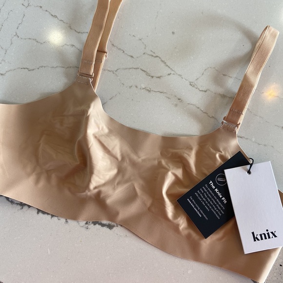 BNWT Knix Evolution Bra Size 1 Nude Beige Heathered Grey Reversible Brand New - Picture 4 of 9